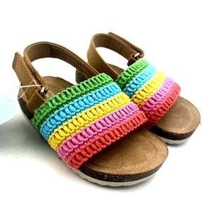Baby Sandals Shoes Size 5 Girls Multicolor Summer Footwear Children Kids Fabric